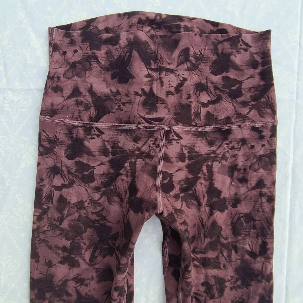 Lululemon Align Pant 28" - Mini Dusk Floral Antique Bark Black - Size 6 - Picture 4 of 16